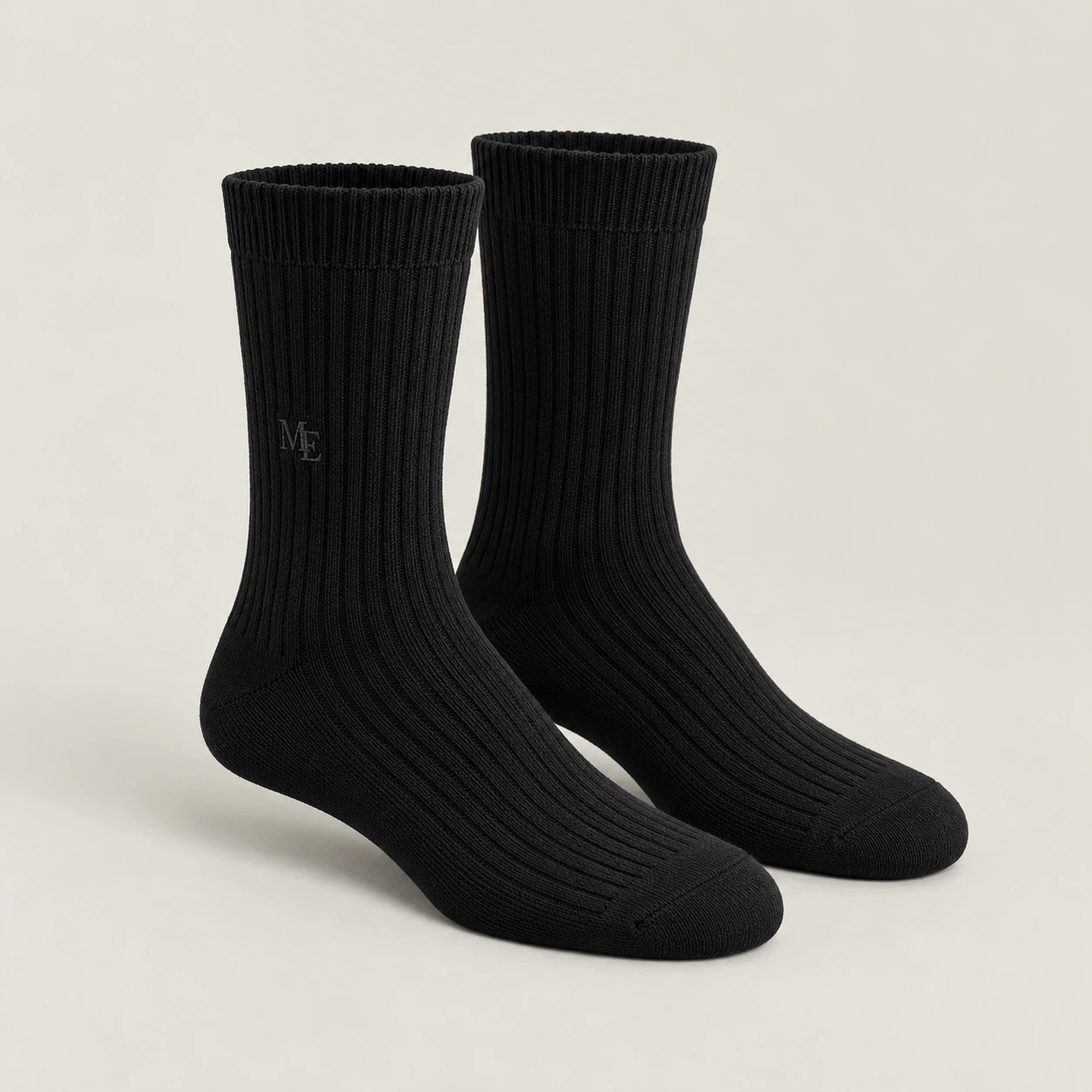 Everyday Rib Sock in Ink, Pair view